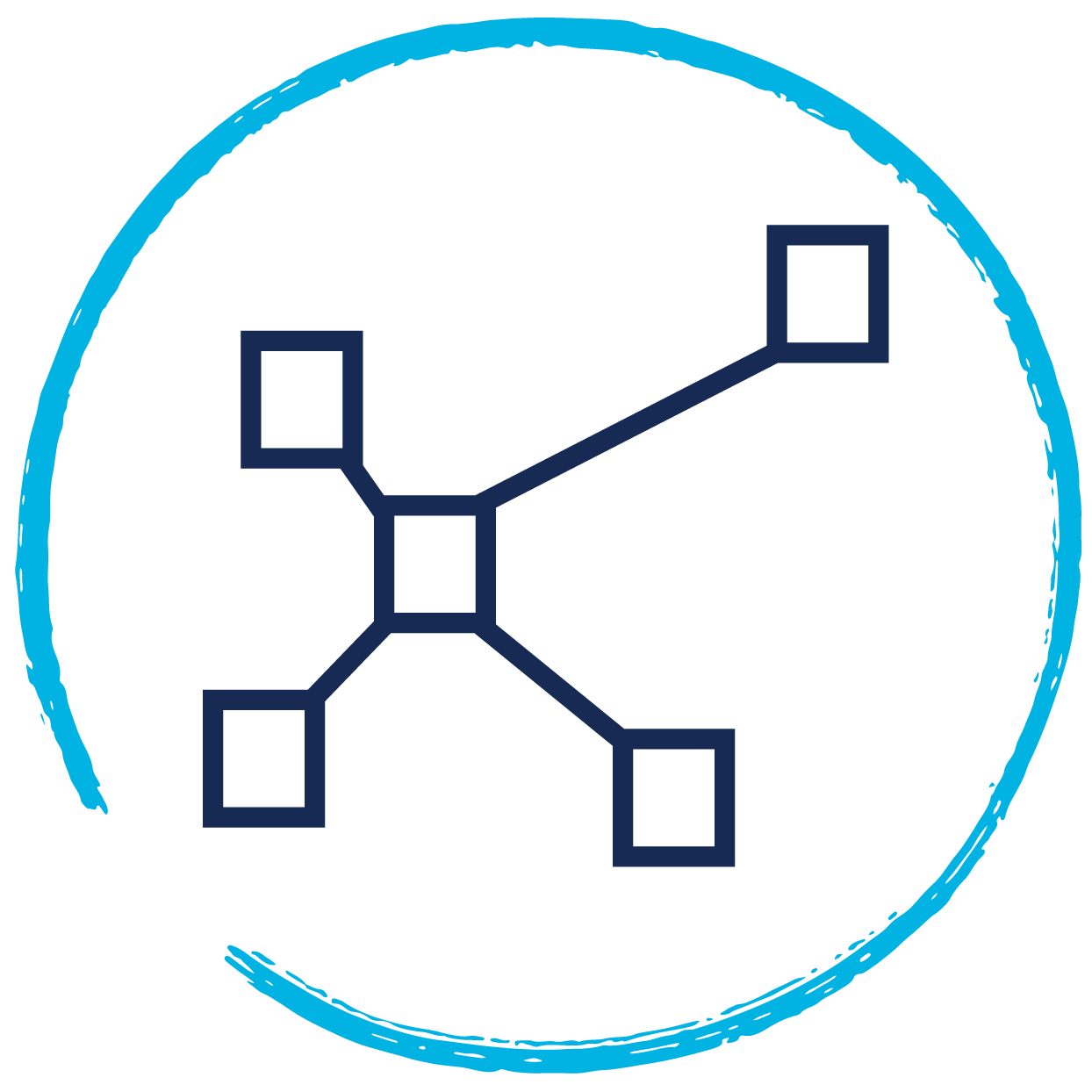 multiple dots connected by lines icon